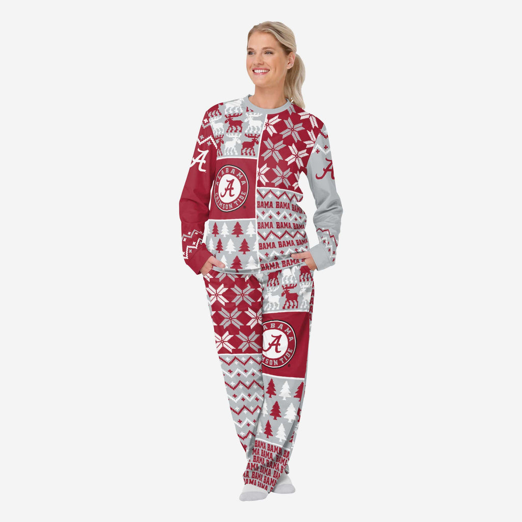 Alabama Crimson Tide Womens Busy Block Family Holiday Pajamas FOCO S - FOCO.com