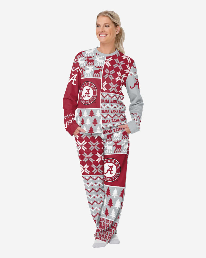 Alabama Crimson Tide Womens Busy Block Family Holiday Pajamas FOCO S - FOCO.com