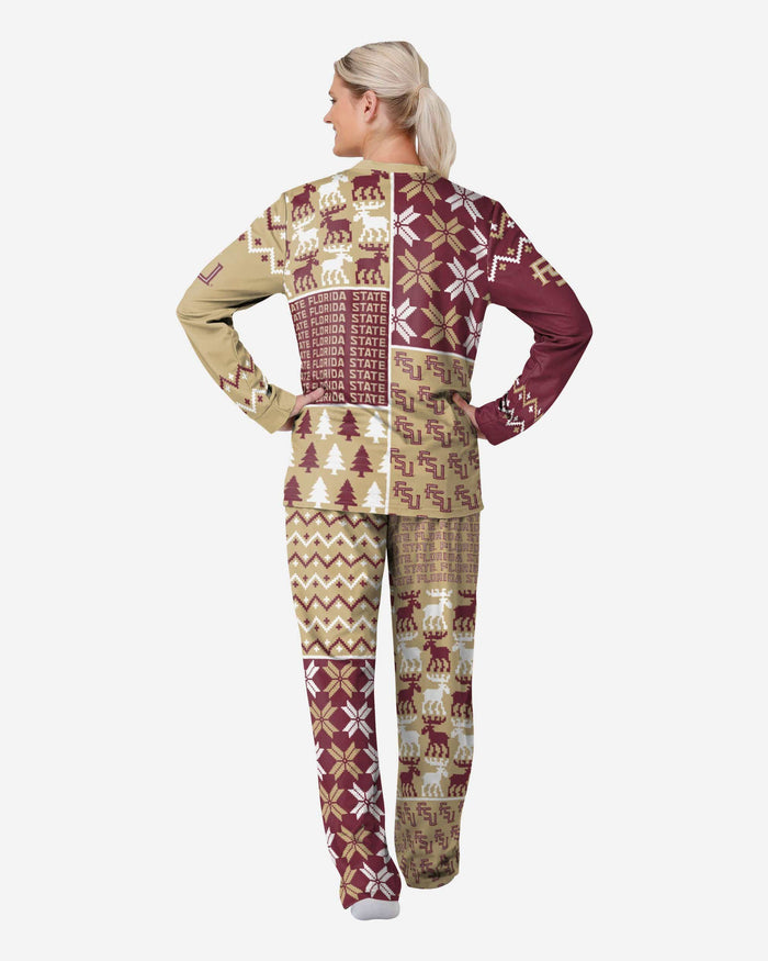 Florida State Seminoles Womens Busy Block Family Holiday Pajamas FOCO - FOCO.com