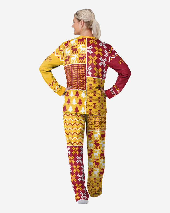 Iowa State Cyclones Womens Busy Block Family Holiday Pajamas FOCO - FOCO.com