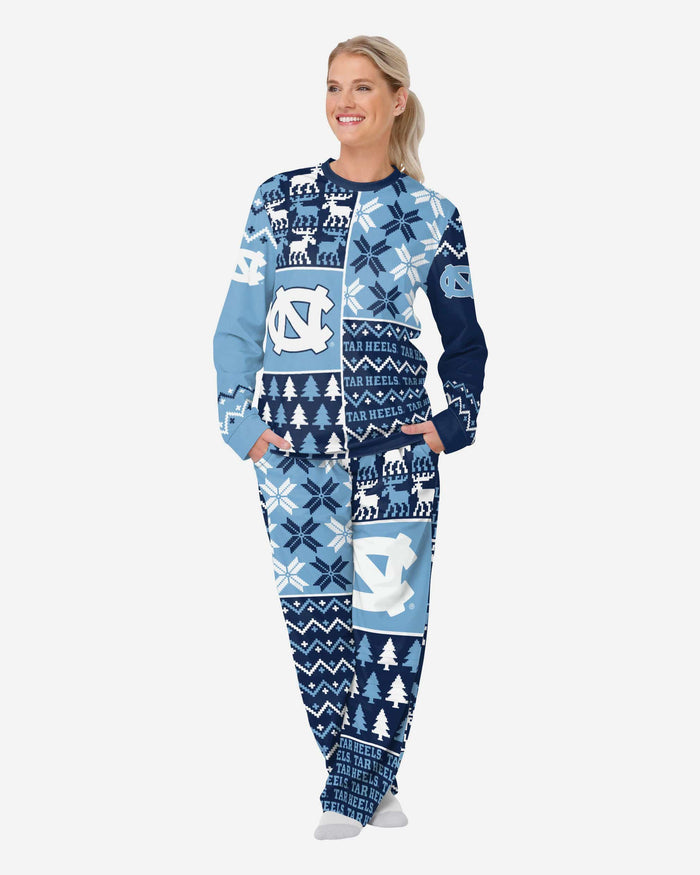 North Carolina Tar Heels Womens Busy Block Family Holiday Pajamas FOCO S - FOCO.com