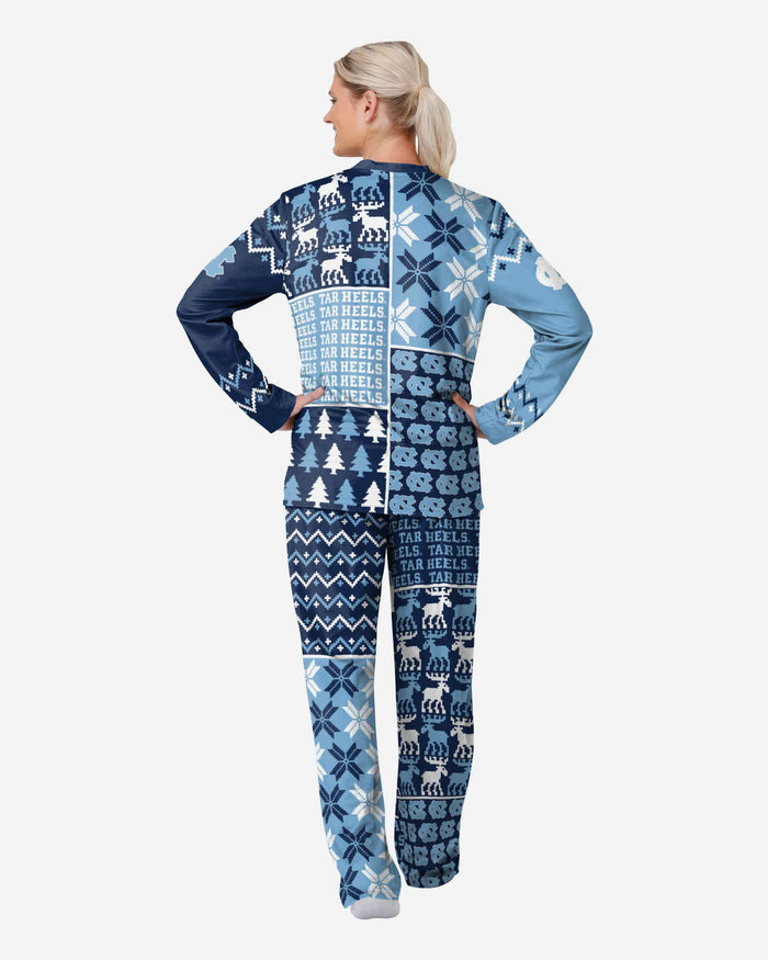 North Carolina Tar Heels Womens Busy Block Family Holiday Pajamas FOCO - FOCO.com