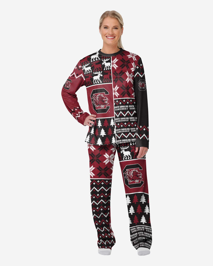 South Carolina Gamecocks Womens Busy Block Family Holiday Pajamas FOCO S - FOCO.com