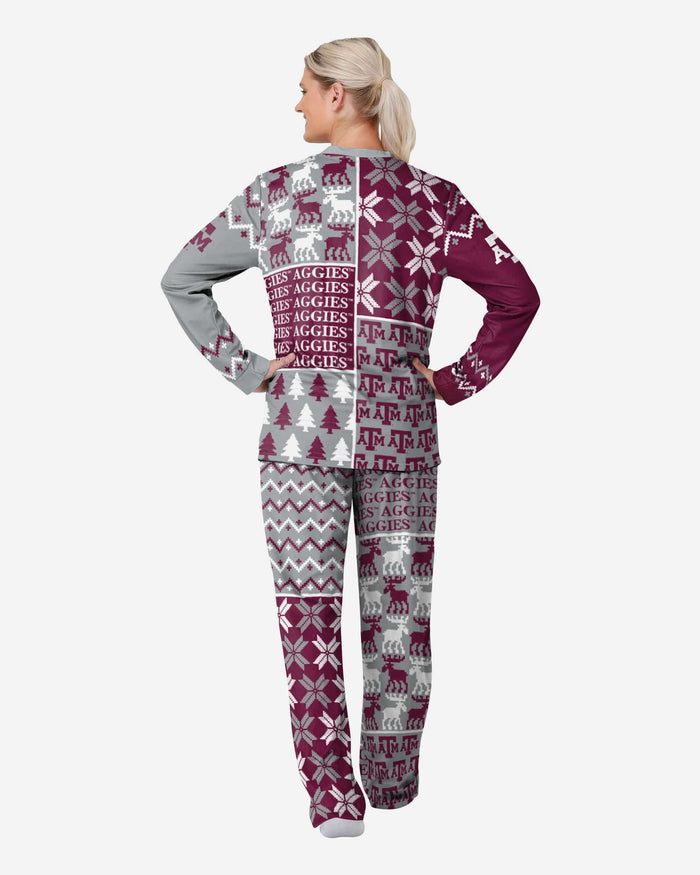 Texas A&M Aggies Womens Busy Block Family Holiday Pajamas FOCO - FOCO.com