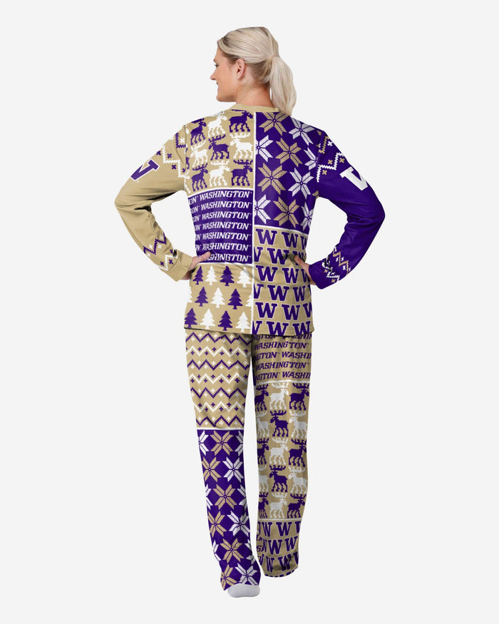 Washington Huskies Womens Busy Block Family Holiday Pajamas FOCO - FOCO.com