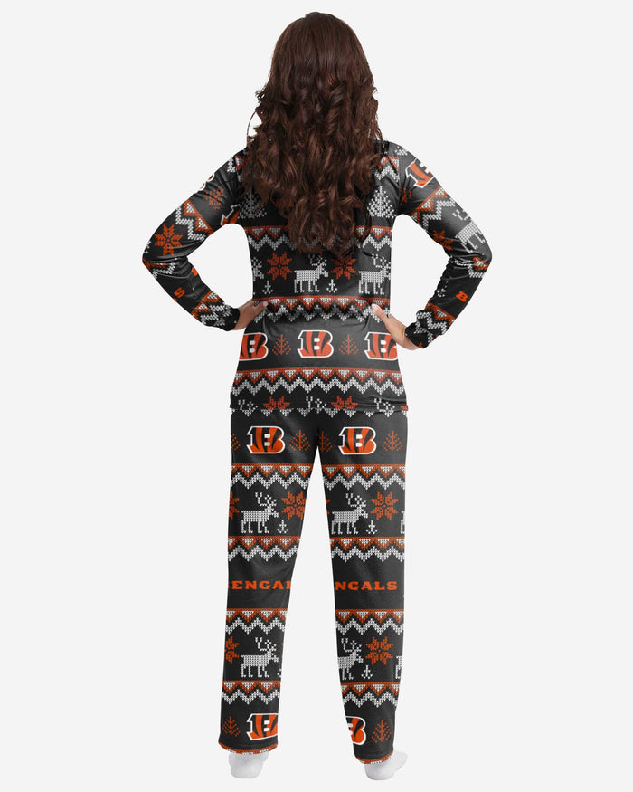 Cincinnati Bengals Womens Ugly Pattern Family Holiday Pajamas FOCO - FOCO.com