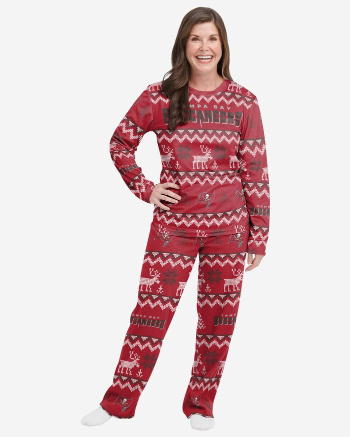 Tampa Bay Buccaneers Womens Ugly Pattern Family Holiday Pajamas FOCO S - FOCO.com