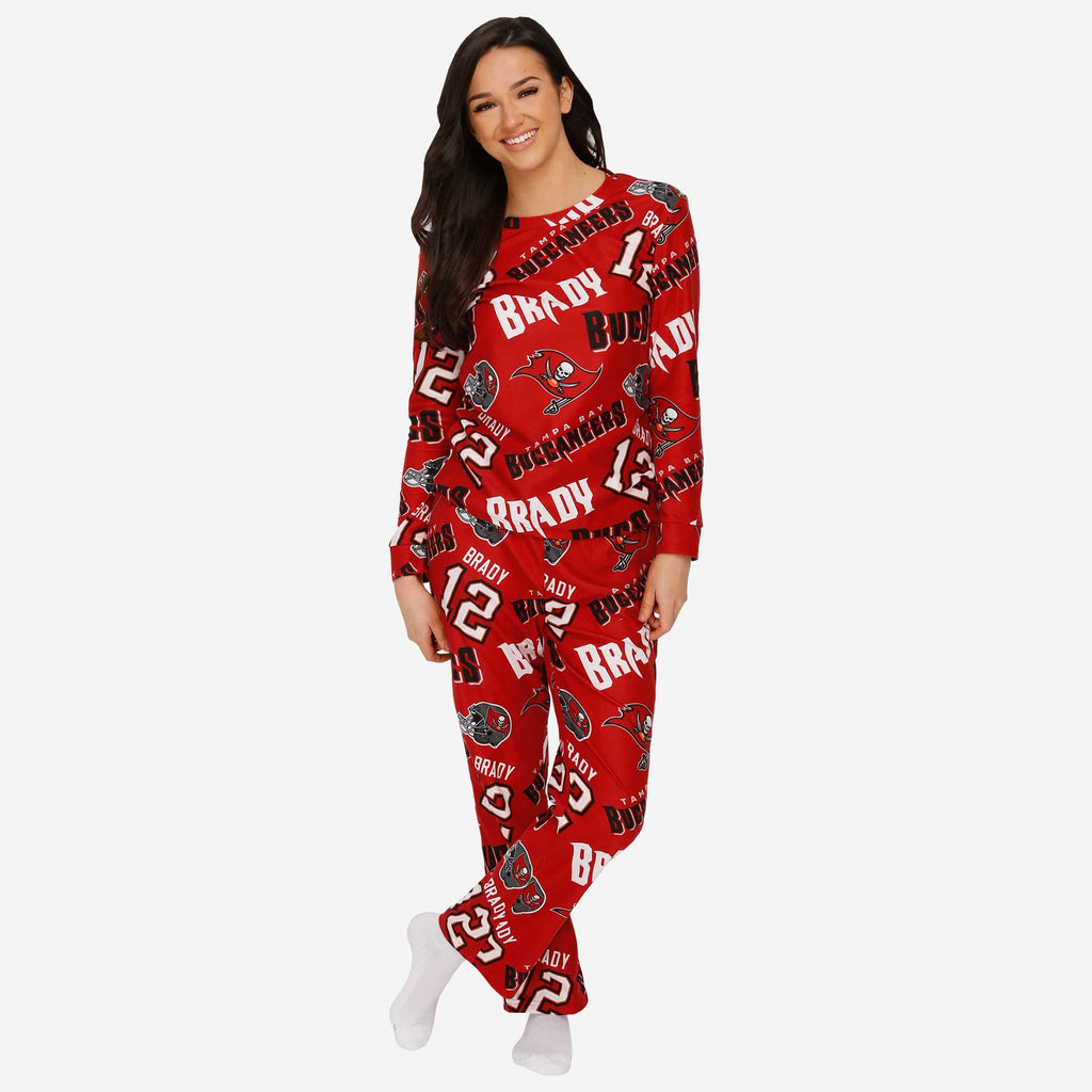 Tampa Bay Buccaneers Womens Tom Brady Pajama Set FOCO S - FOCO.com