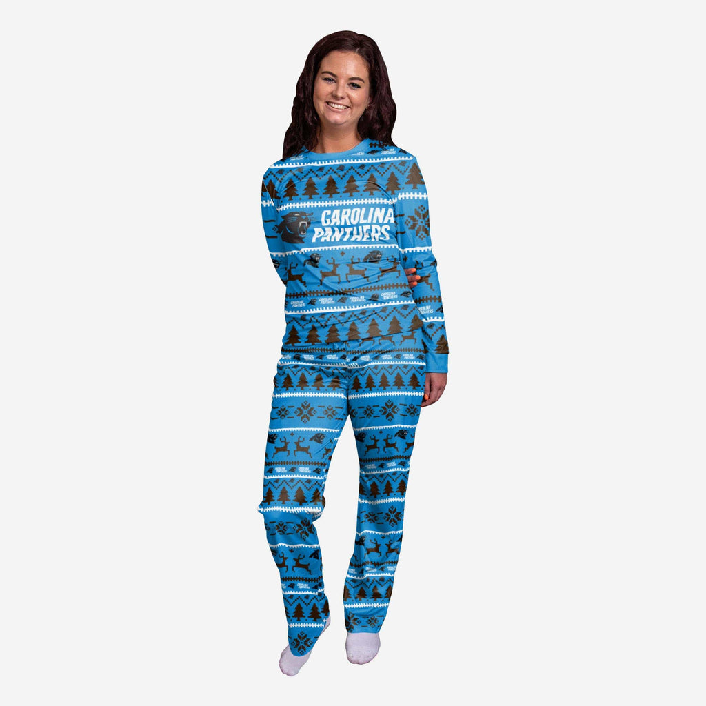 Carolina Panthers Womens Family Holiday Pajamas FOCO S - FOCO.com