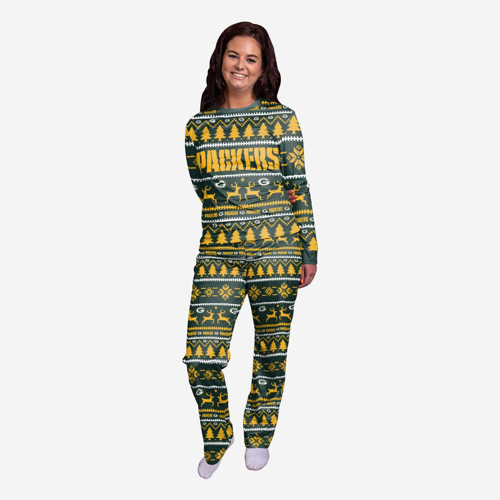 Green Bay Packers Womens Family Holiday Pajamas FOCO S - FOCO.com