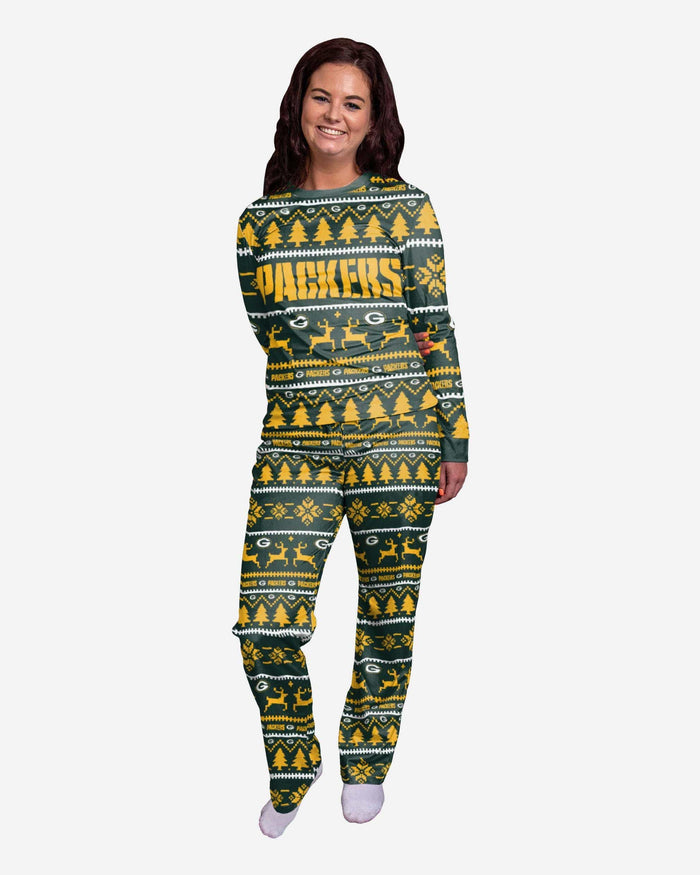 Green Bay Packers Womens Family Holiday Pajamas FOCO S - FOCO.com