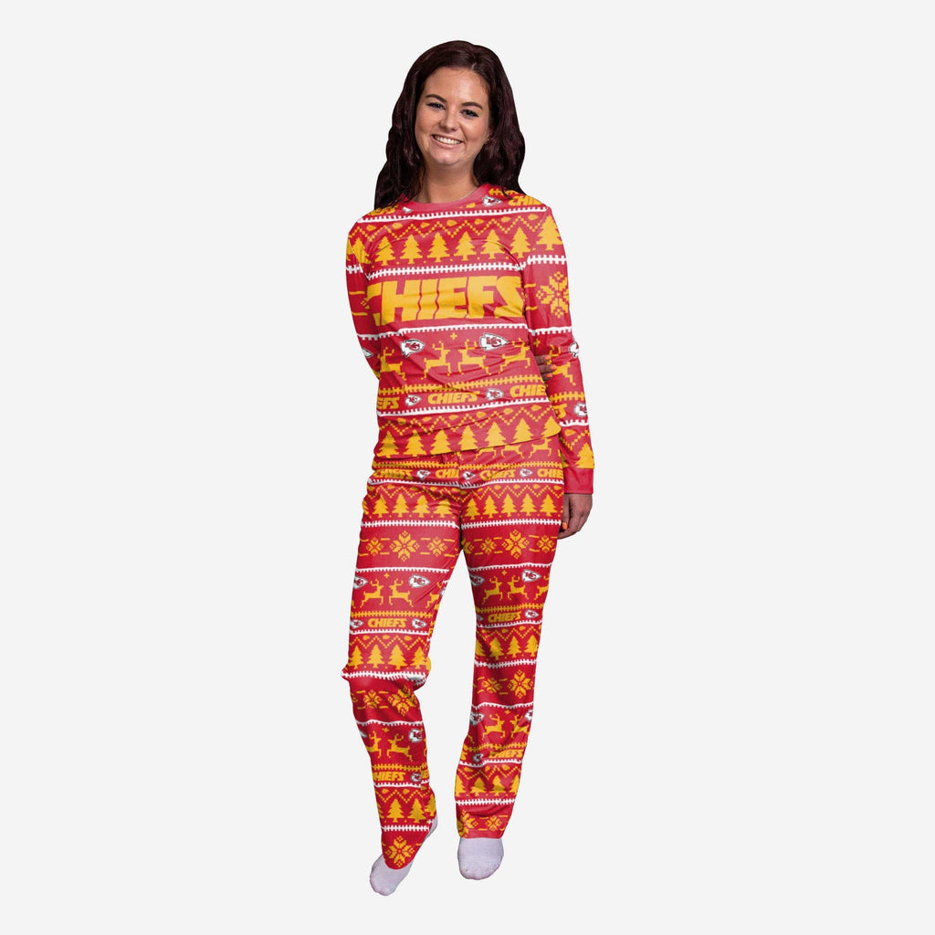 Kansas City Chiefs Womens Family Holiday Pajamas FOCO S - FOCO.com