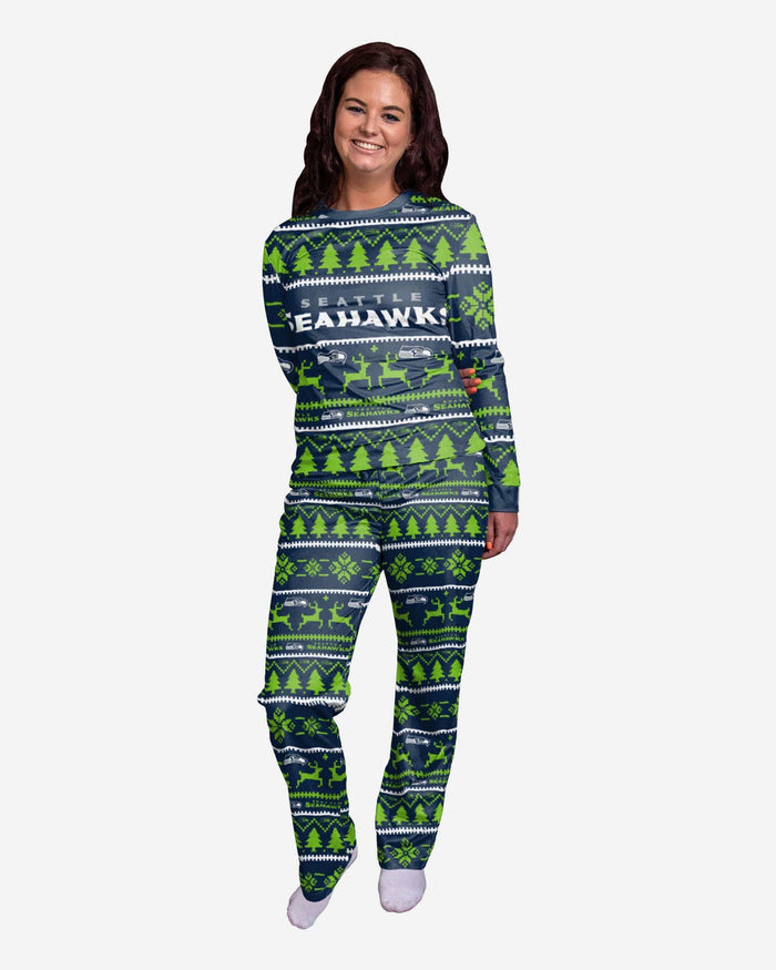 Seattle Seahawks Womens Family Holiday Pajamas FOCO S - FOCO.com