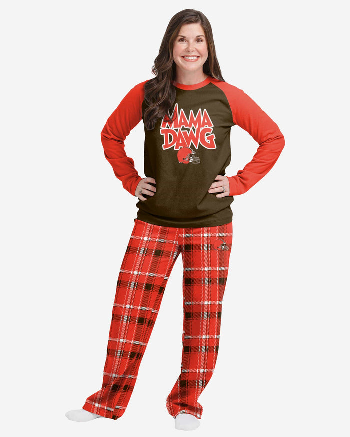 Cleveland Browns Womens Plaid Family Holiday Pajamas FOCO S - FOCO.com