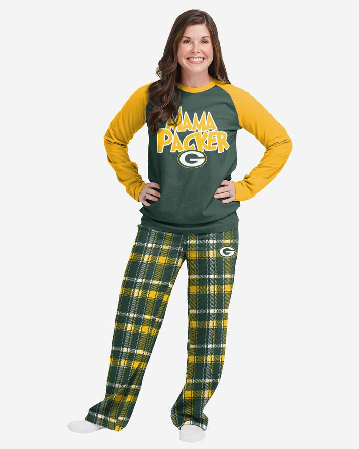 Green Bay Packers Womens Plaid Family Holiday Pajamas FOCO S - FOCO.com