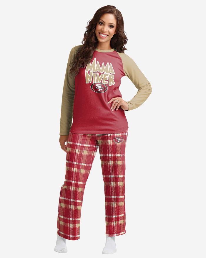 San Francisco 49ers Womens Plaid Family Holiday Pajamas FOCO S - FOCO.com