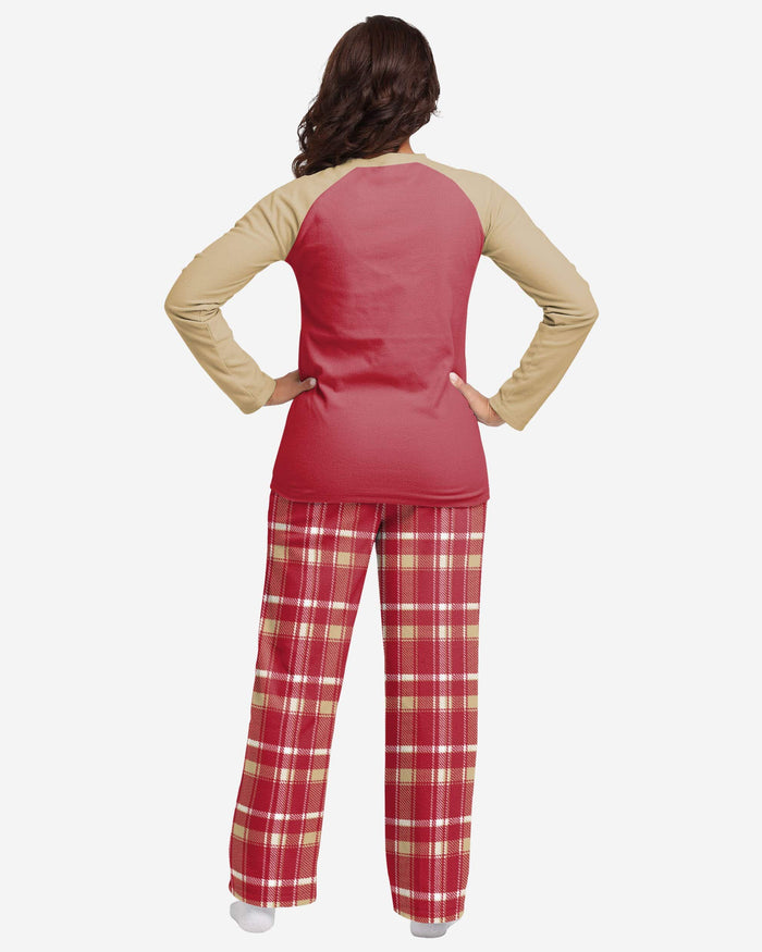San Francisco 49ers Womens Plaid Family Holiday Pajamas FOCO - FOCO.com