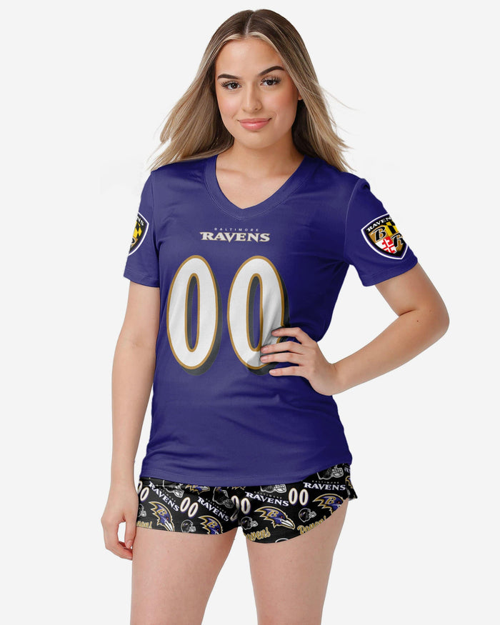 Baltimore Ravens Womens Gameday Ready Pajama Set FOCO S - FOCO.com