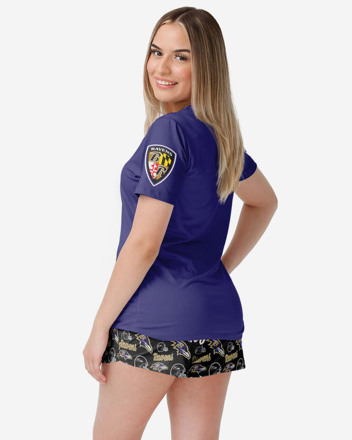 Baltimore Ravens Womens Gameday Ready Pajama Set FOCO - FOCO.com