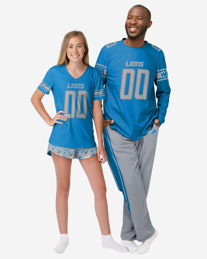 Detroit Lions Womens Gameday Ready Pajama Set FOCO - FOCO.com