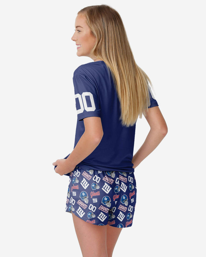 New York Giants Womens Gameday Ready Pajama Set FOCO - FOCO.com