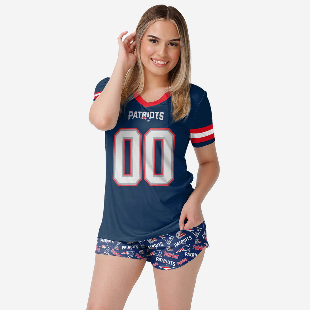 New England Patriots Womens Gameday Ready Pajama Set FOCO S - FOCO.com