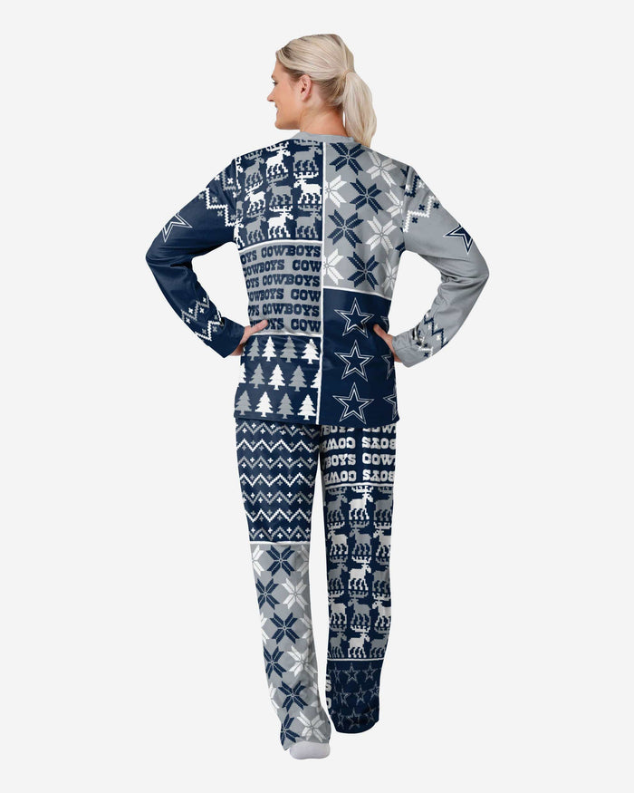 Dallas Cowboys Womens Busy Block Family Holiday Pajamas FOCO - FOCO.com