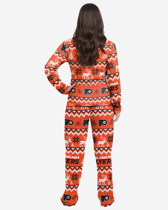 Philadelphia Flyers Womens Ugly Pattern Family Holiday Pajamas FOCO - FOCO.com