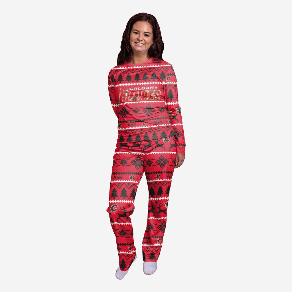 Calgary Flames Womens Family Holiday Pajamas FOCO S - FOCO.com