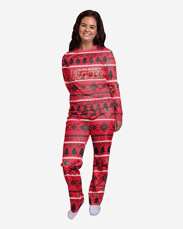 Calgary Flames Womens Family Holiday Pajamas FOCO S - FOCO.com