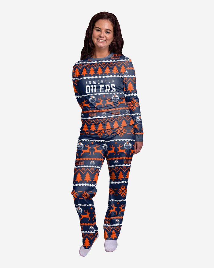 Edmonton Oilers Womens Family Holiday Pajamas FOCO S - FOCO.com