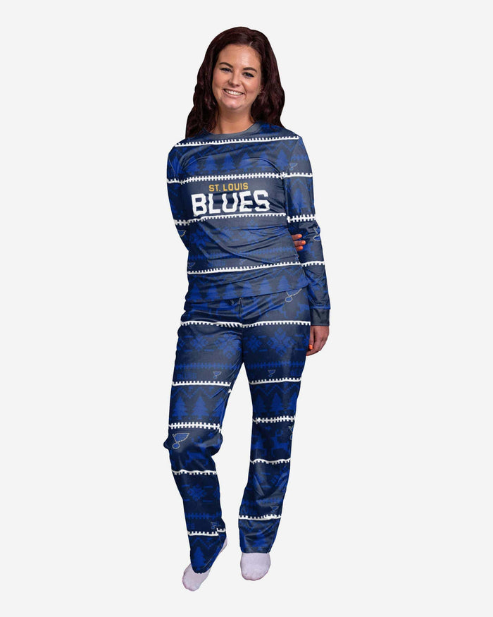 St Louis Blues Womens Family Holiday Pajamas FOCO S - FOCO.com