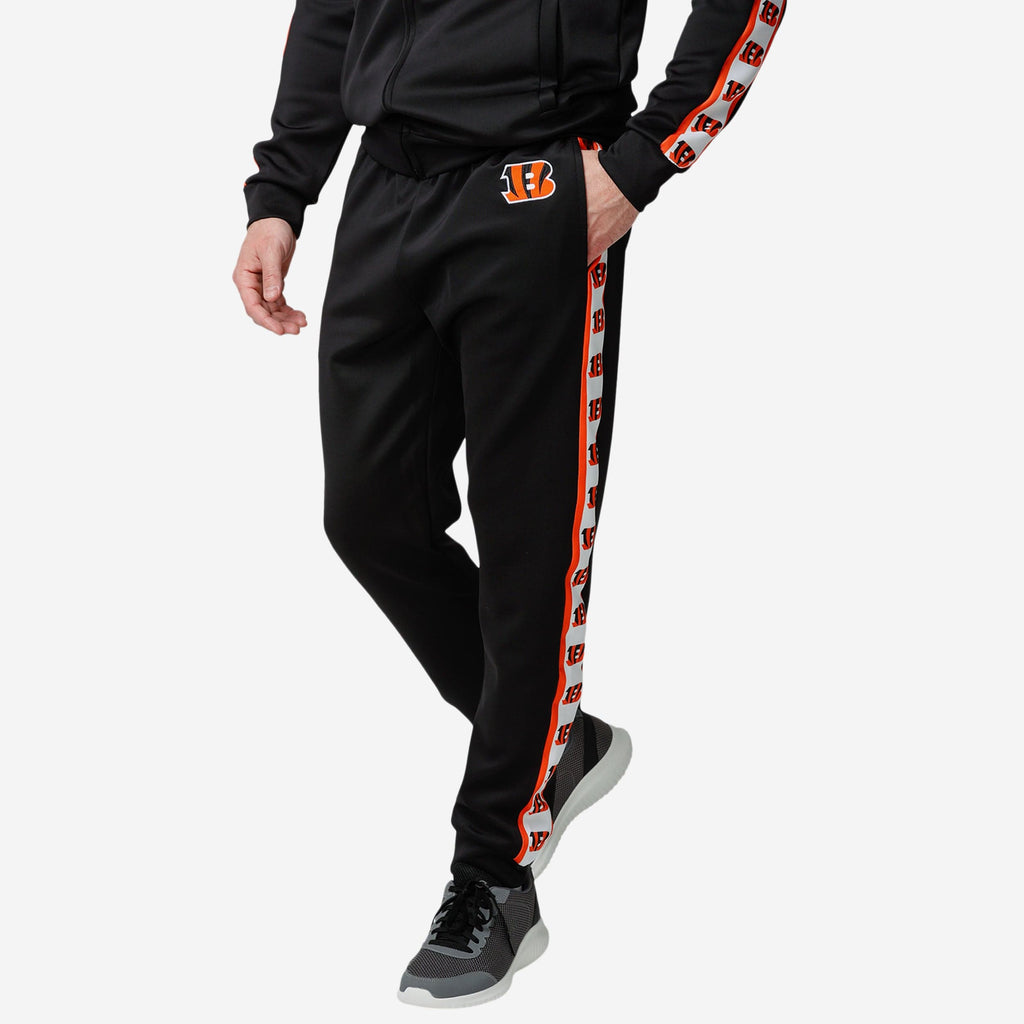 Cincinnati Bengals Stripe Logo Track Pants FOCO S - FOCO.com