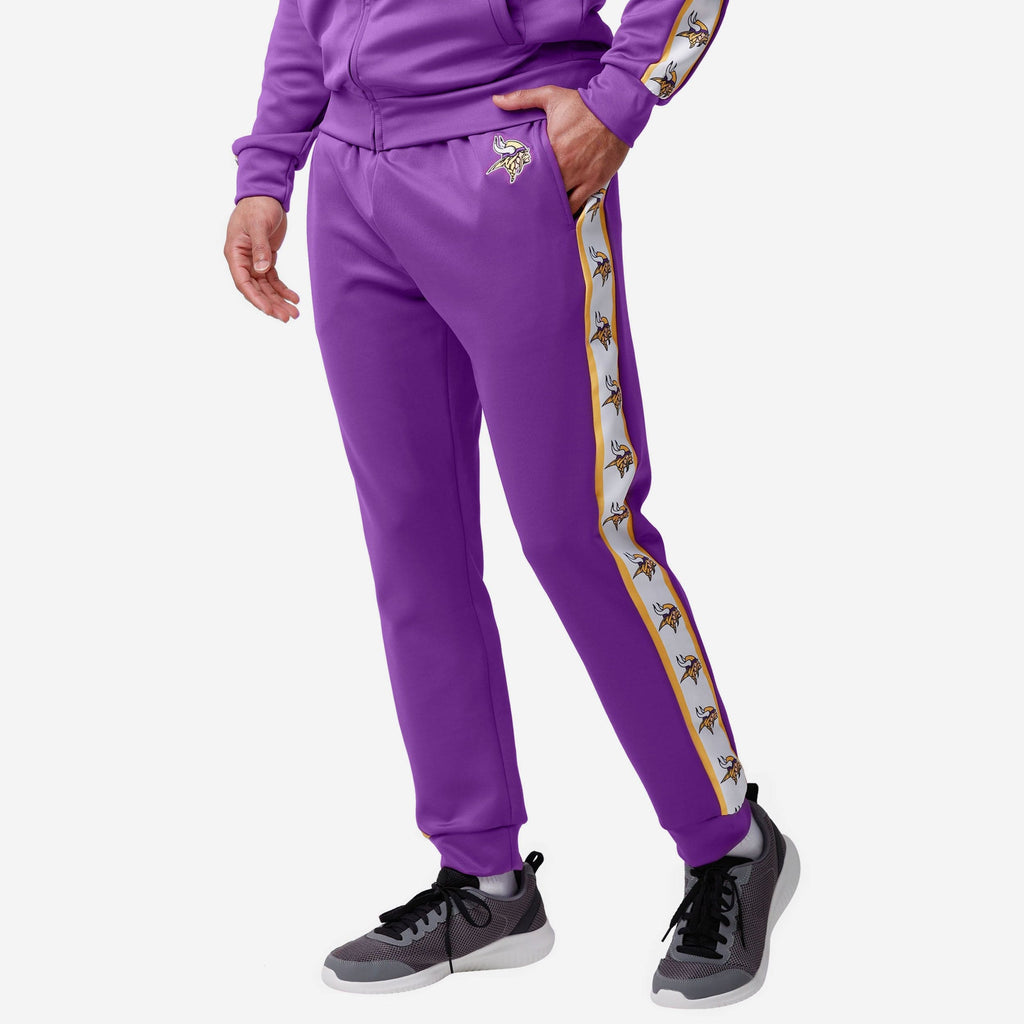 Minnesota Vikings Stripe Logo Track Pants FOCO S - FOCO.com