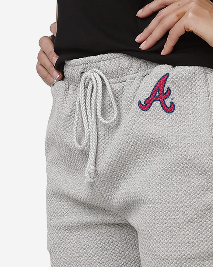 Atlanta Braves Womens Gray Woven Joggers FOCO - FOCO.com