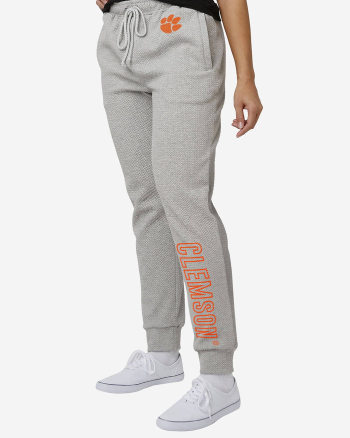 Clemson Tigers Womens Gray Woven Joggers FOCO S - FOCO.com