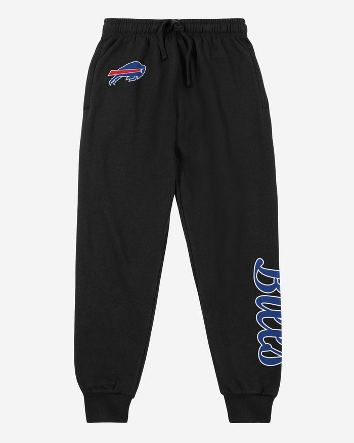 Buffalo Bills Womens Script Wordmark Black Joggers FOCO - FOCO.com