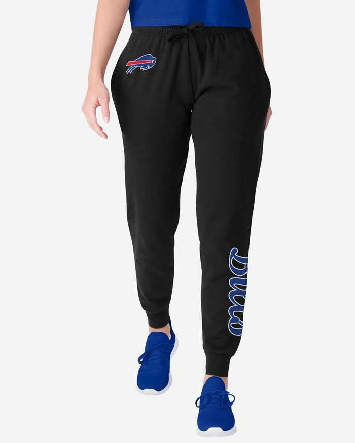 Buffalo Bills Womens Script Wordmark Black Joggers FOCO S - FOCO.com