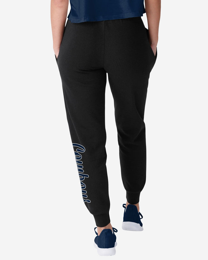 Dallas Cowboys Womens Script Wordmark Black Joggers FOCO - FOCO.com