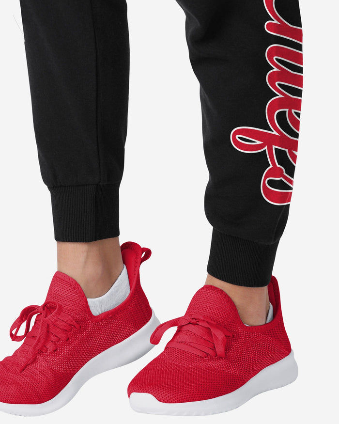 Kansas City Chiefs Womens Script Wordmark Black Joggers FOCO - FOCO.com