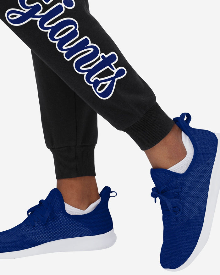 New York Giants Womens Script Wordmark Black Joggers FOCO - FOCO.com