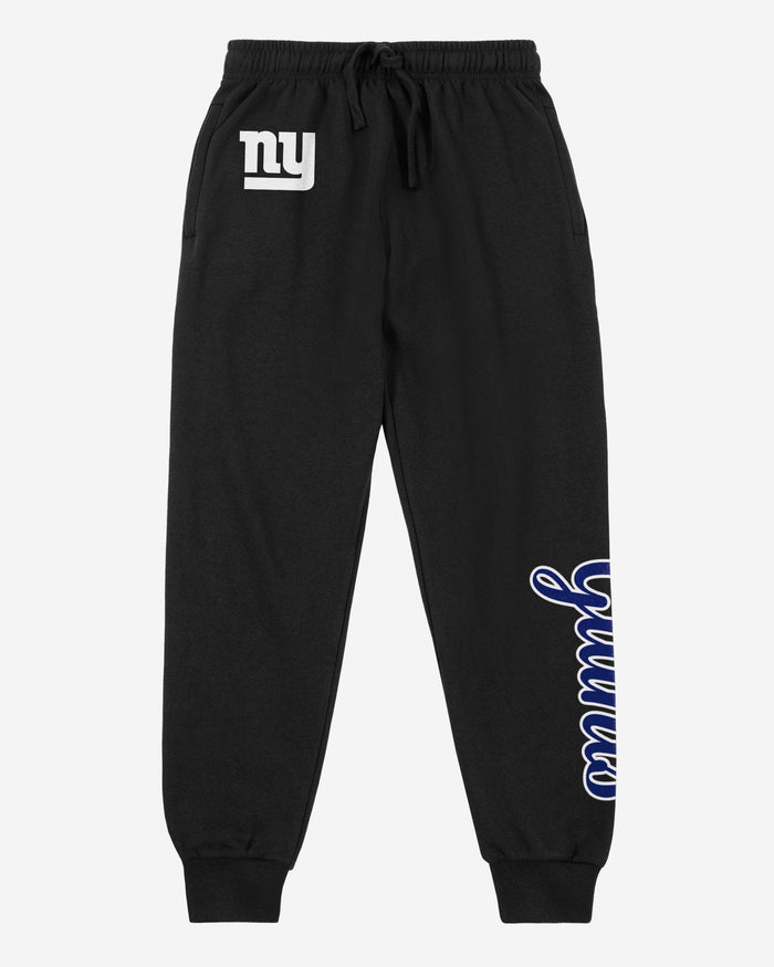 New York Giants Womens Script Wordmark Black Joggers FOCO - FOCO.com