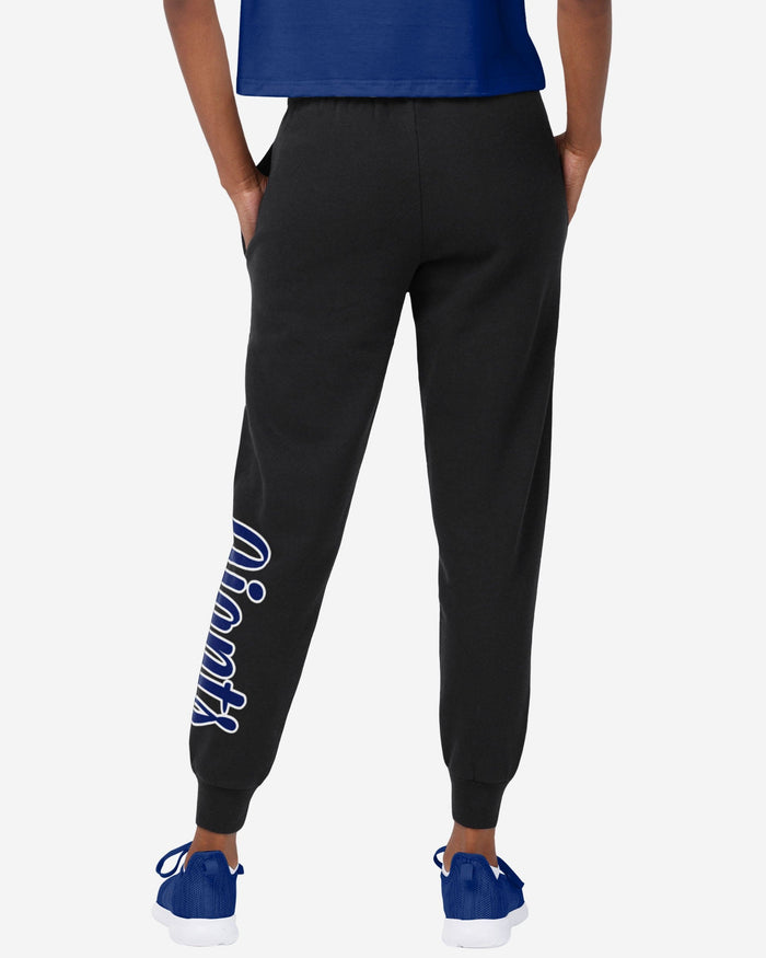 New York Giants Womens Script Wordmark Black Joggers FOCO - FOCO.com