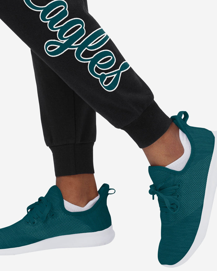 Philadelphia Eagles Womens Script Wordmark Black Joggers FOCO - FOCO.com