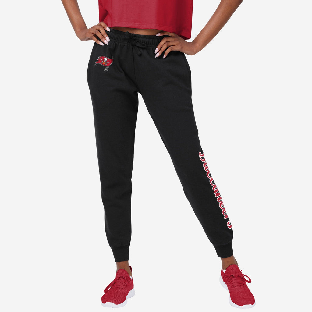 Tampa Bay Buccaneers Womens Script Wordmark Black Joggers FOCO S - FOCO.com