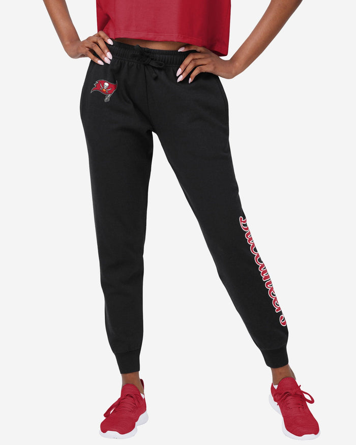 Tampa Bay Buccaneers Womens Script Wordmark Black Joggers FOCO S - FOCO.com