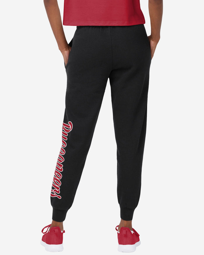 Tampa Bay Buccaneers Womens Script Wordmark Black Joggers FOCO - FOCO.com