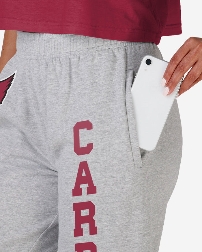 Arizona Cardinals Womens Big Wordmark Gray Sweatpants FOCO - FOCO.com