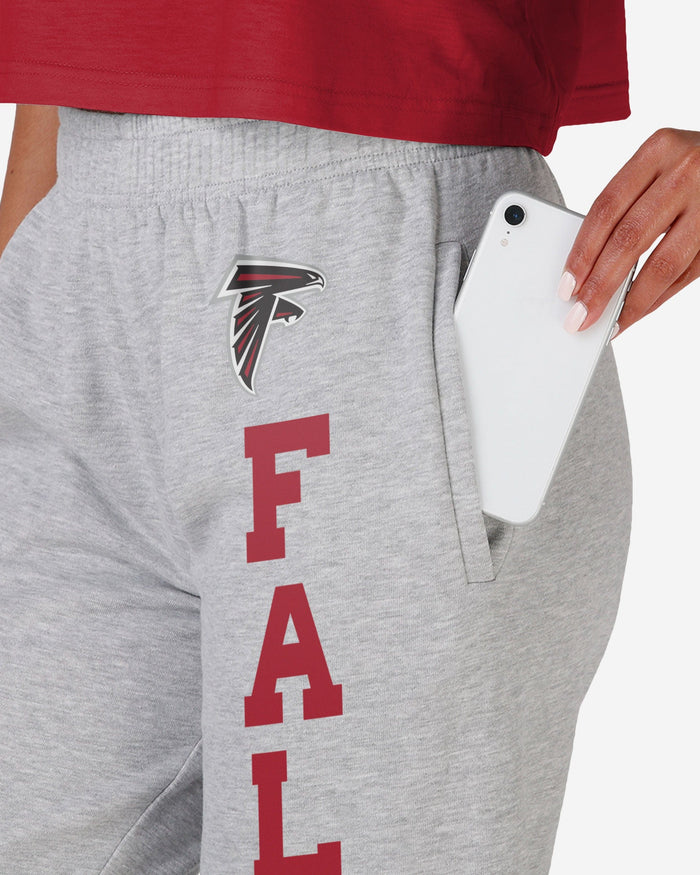 Atlanta Falcons Womens Big Wordmark Gray Sweatpants FOCO - FOCO.com