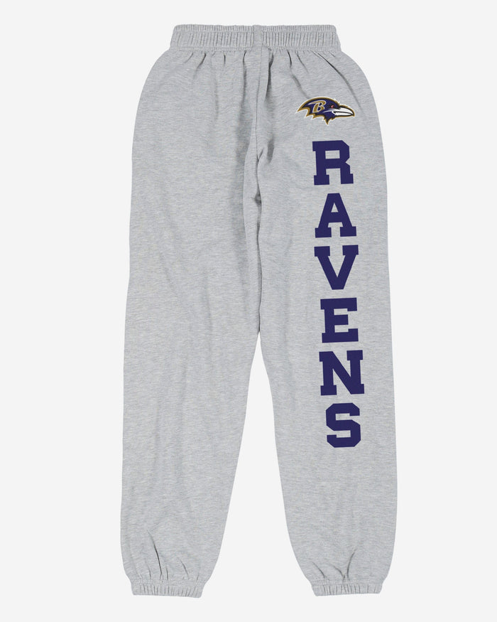 Baltimore Ravens Womens Big Wordmark Gray Sweatpants FOCO - FOCO.com